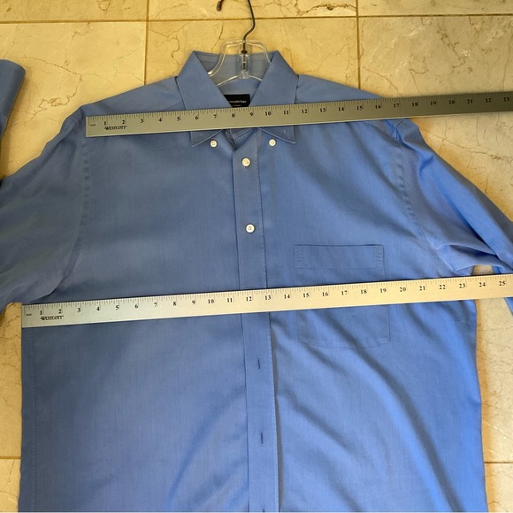 Ermenegildo Zegna Su Misura 100% Cotton Long Sleeve Button Down Blue Short, Sz - Picture 10 of 10